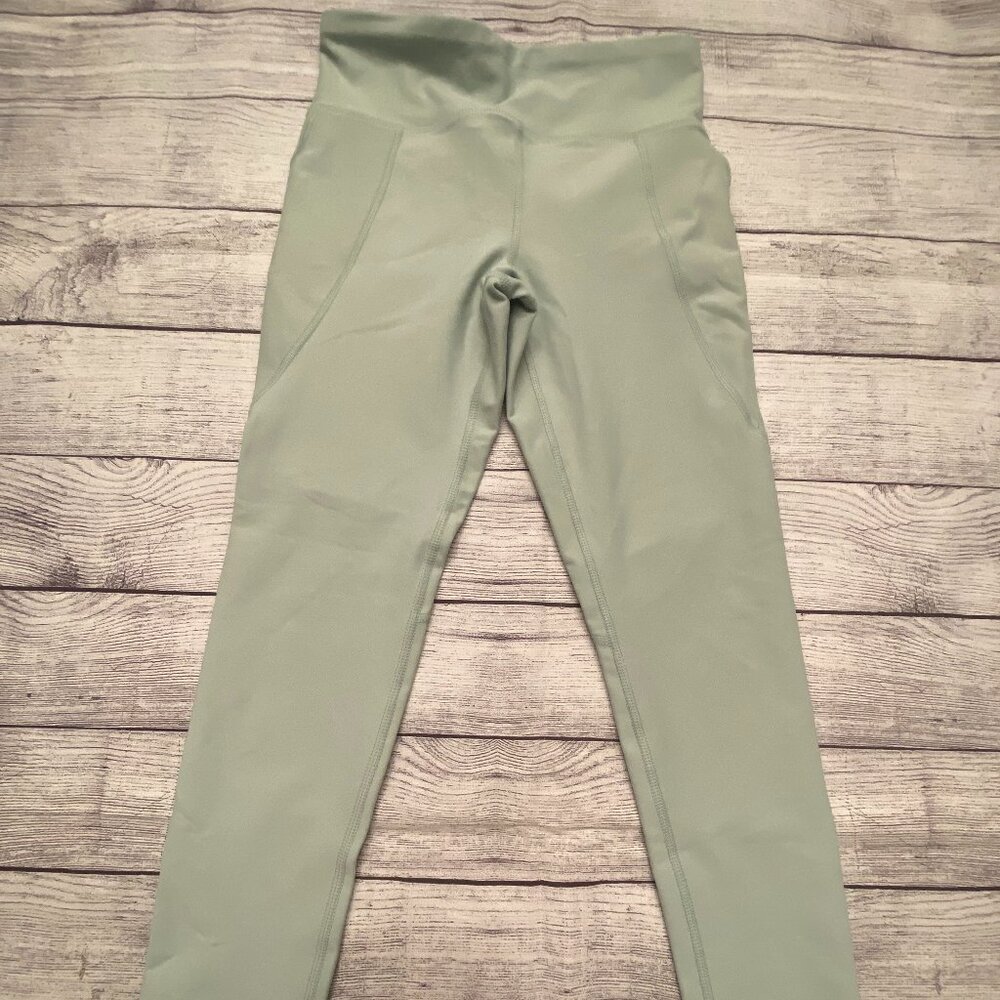 Old Navy Active Mint Green Leggings Pockets Size Medium Girls